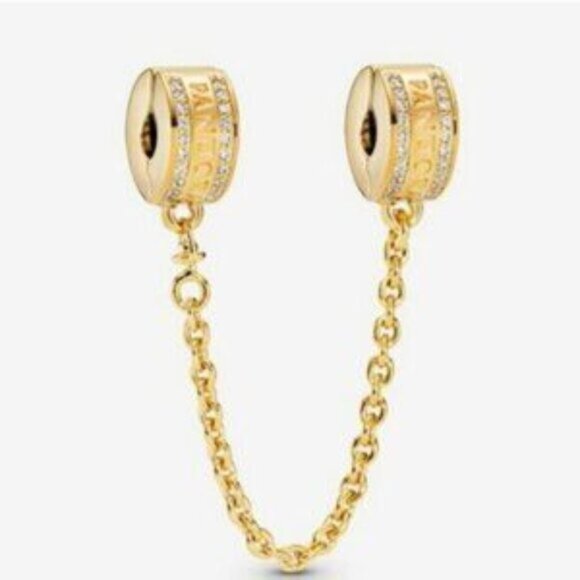 NEW Pandora Safety Chain Clip Bracelet Charm - Picture 1 of 5